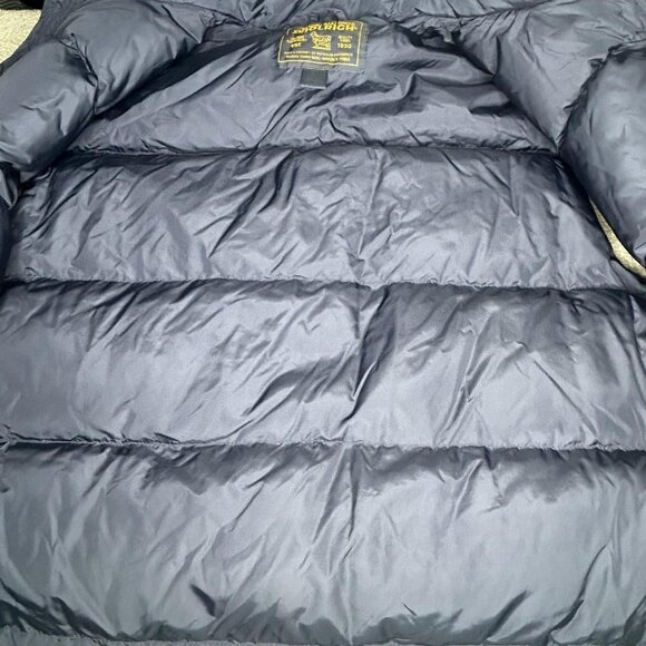 Woolrich John Rich & Bros Vest Mens XL Navy Duck Down Puffer Insulated Zip Warm - Picture 9 of 13